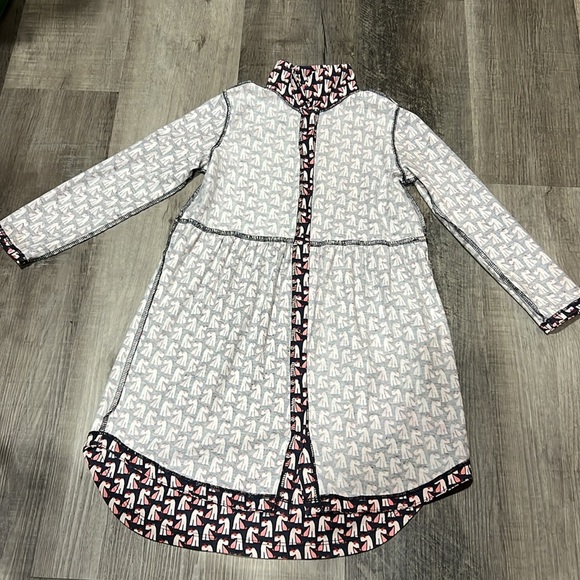 Tea Collection Navy and Pink Scottie Dog Print Dress size 7 - Picture 5 of 7